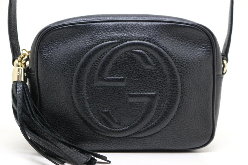 Gucci Soho Disco Bag Shoulder Black Calfskin